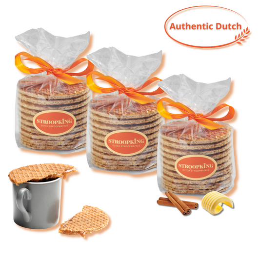 3 x 10 Freshly Baked Authentic Dutch Stroopwafels